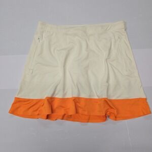 Nike Golf Womens Skirt Shorts Athletic Tennis Golf Size M‎ White Orange Dri Fit